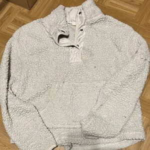 Wallflower Light Gray Sherpa Jacket
